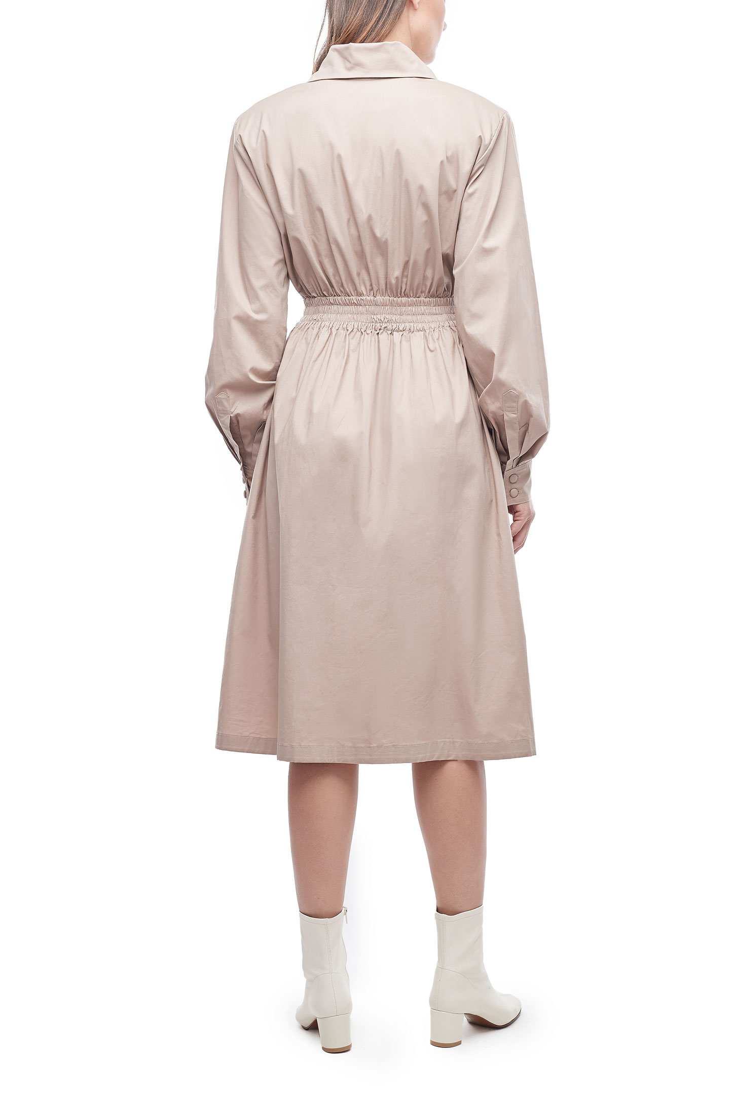 The Tyler Coat Dress in Nude - Atelier Patty Ang